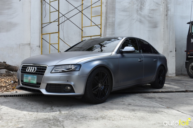 Audi A4 Wrapped In Matte Chrome Silver